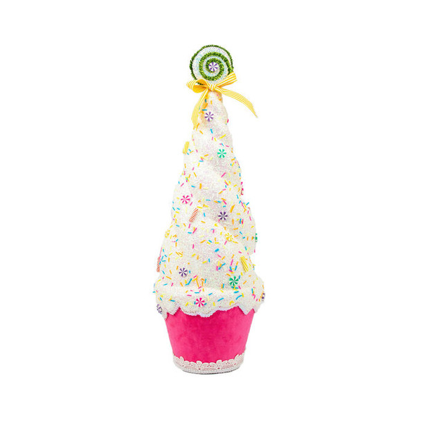 December Diamonds 20" Large Pink Cupcake Tree Christmas Decoration
