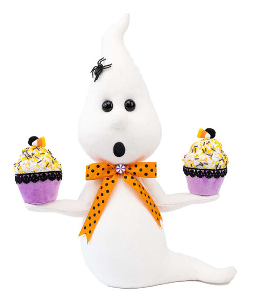 December Diamonds 18" Ghost with Purple Cupcakes Halloween Decoration 08-08664