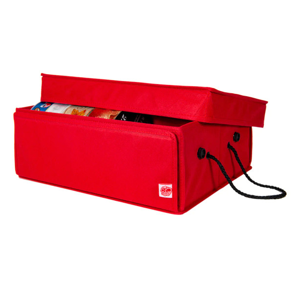 Caja de almacenamiento de cinta de bolsas de Papá Noel 10455-RED -2 