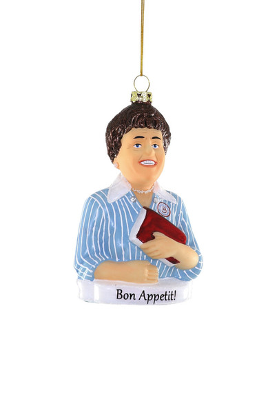 Cody Foster 5" Julia Child Glass Christmas Ornament GO-6651