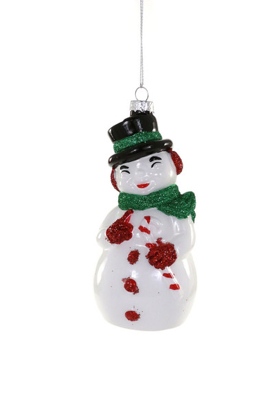 Cody Foster 5.5" Snowman Blow Mold Glass Christmas Ornament GO-8878 -2