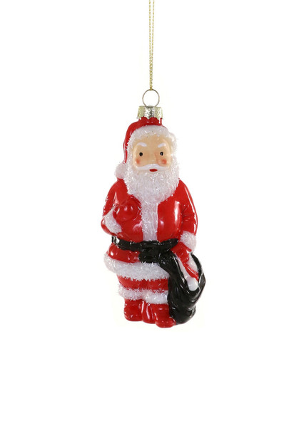 Cody Foster 4.5" Santa Blow Mold Glass Christmas Ornament GO-8881 -2