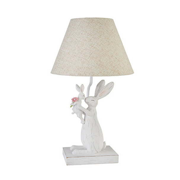 Raz 19" Bunny and Baby Lamp with Shade Easter Decoration 4211113 -2