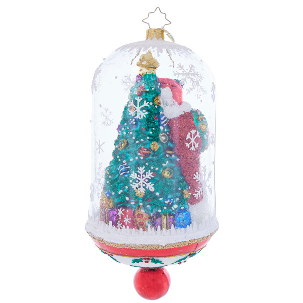 Christopher Radko holly holiday dome julemand glas ornament 1021793 -2