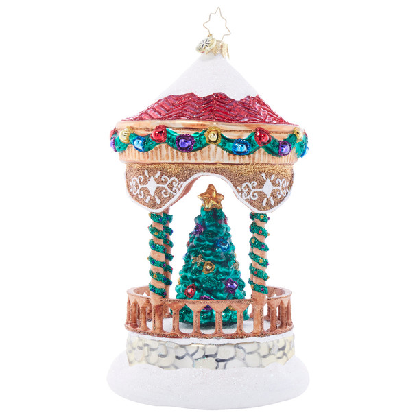 Christopher Radko Peaceful Polar Pavillion Glass Christmas Ornament 1021881 -2