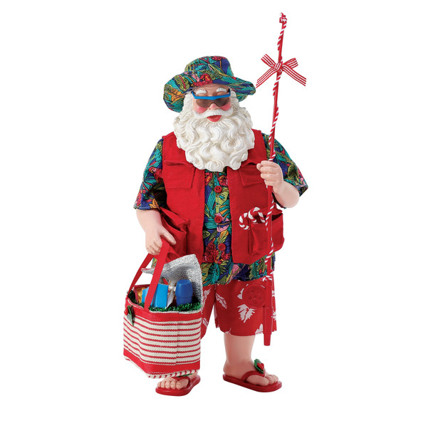 Department 56 Možné sny Santa Hook, Line a Sinker Figure 6014789