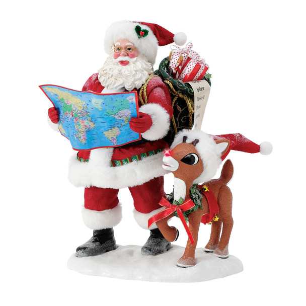 Department 56 Mulige Drømme Julemanden Klar, Rudolph? Figur 6013935