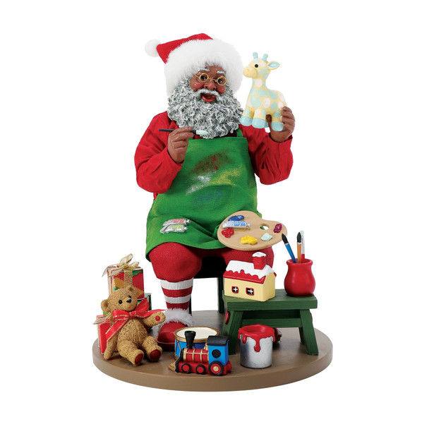 Department 56 Mögliche Träume Afroamerikanischer Weihnachtsmann Handbemalte Figur 6013911