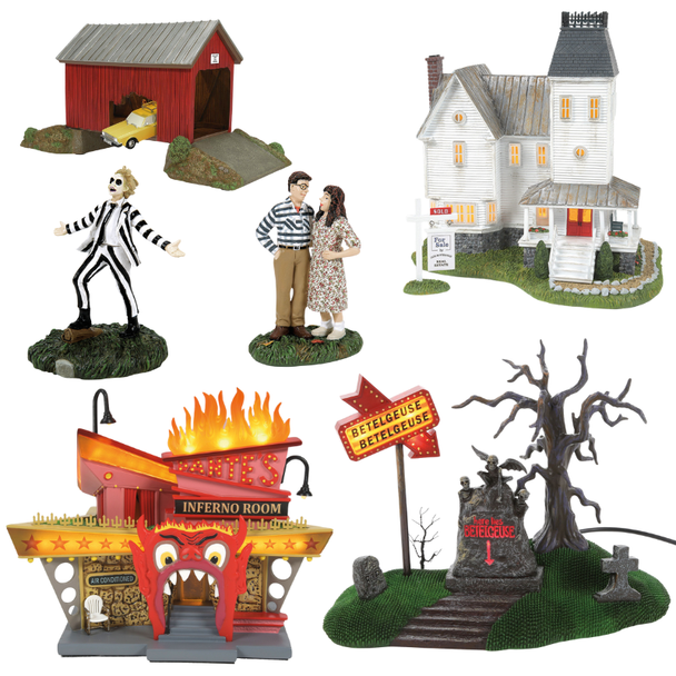 Department 56 Beetlejuice Village 2026 6 Pc Everything Set