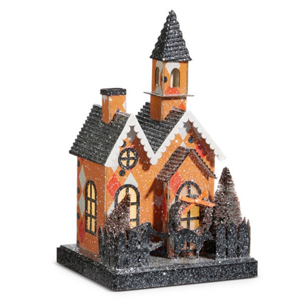 Decoración de casas o iglesias para fiestas de Halloween iluminadas Raz -4