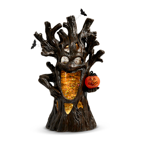 Raz 12,5" osvetlená víriaca sa trblietavá halloween dekorácia strašidelného stromu 4419277 -2