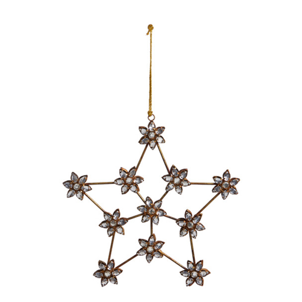 Raz 8.5" Jeweled Star Christmas Ornament 4401291