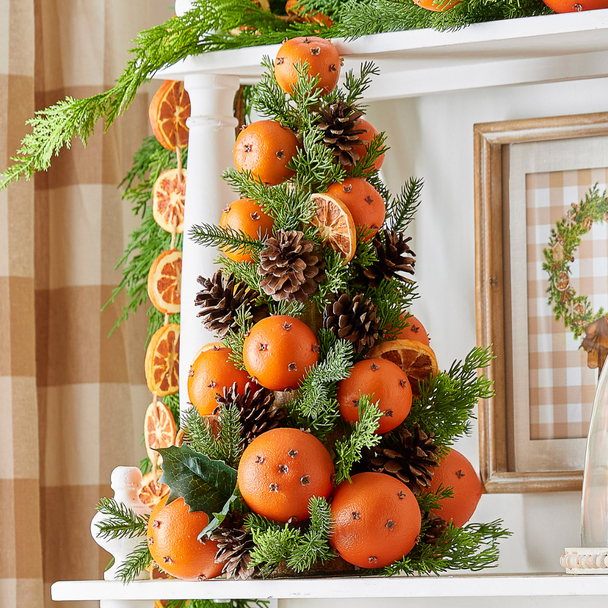 Raz 17" Pomander Pinecone Tree Christmas Decoration 4402323