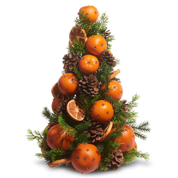 Decoración Navideña De Árbol De Piña Con Pomandro De 17 "Raz 4402323-2