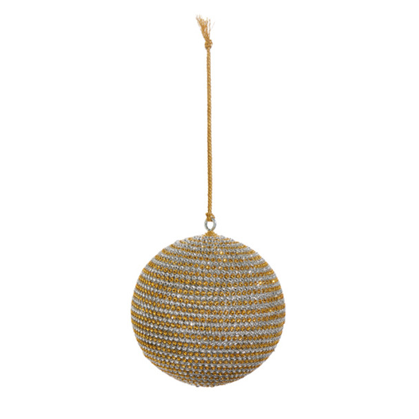 Raz 2,25" oder 3,75" goldenes Strass-Weihnachtsornament -3