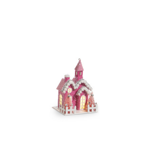 Raz 5" Pink House Village Julepynt 4412533 ​​-4