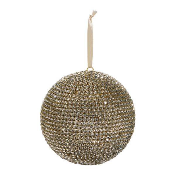 Raz Pave Crystal Ball Christmas Ornament  -4
