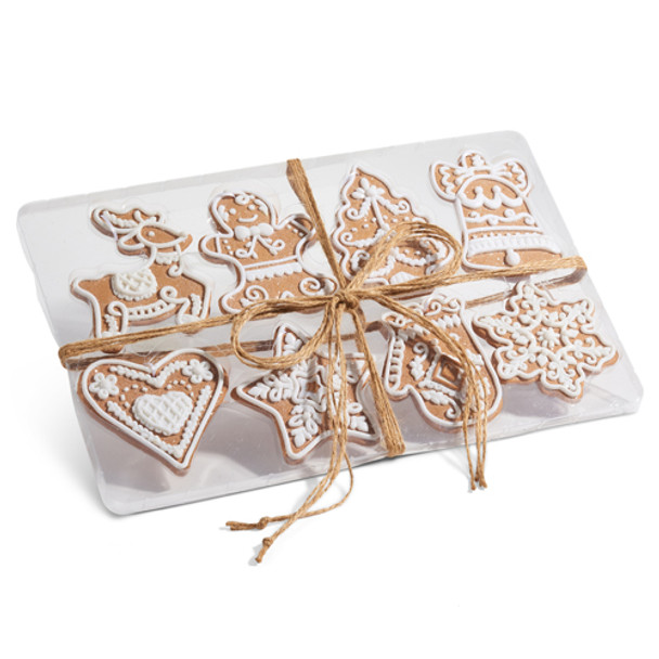 Boîte de décorations de Noël en pain d'épice Raz 4,75" 4416141