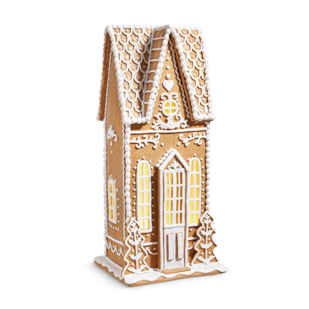 Raz 10.5", 12", or 23" Lighted Gingerbread Christmas House -4