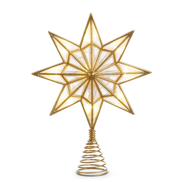 Raz 12.5" Lighted Star Tree Topper Christmas Tree Topper 4416222