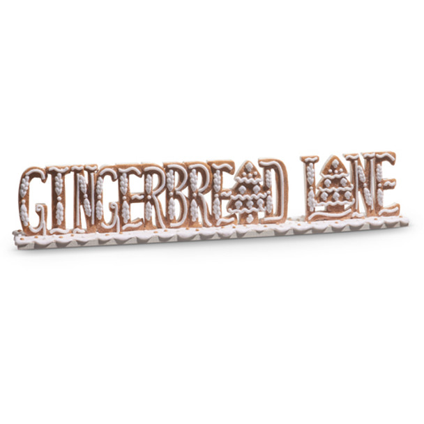 Raz 20" Gingerbread Lane Ausgeschnittenes Weihnachtsschild, Dekoration 4416262