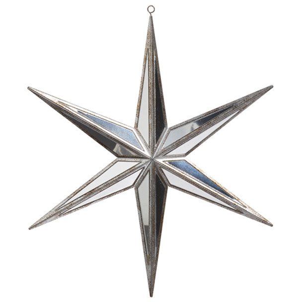 Raz 5.75", 12", or 15" Silver Mirrored Star Christmas Ornament  -3