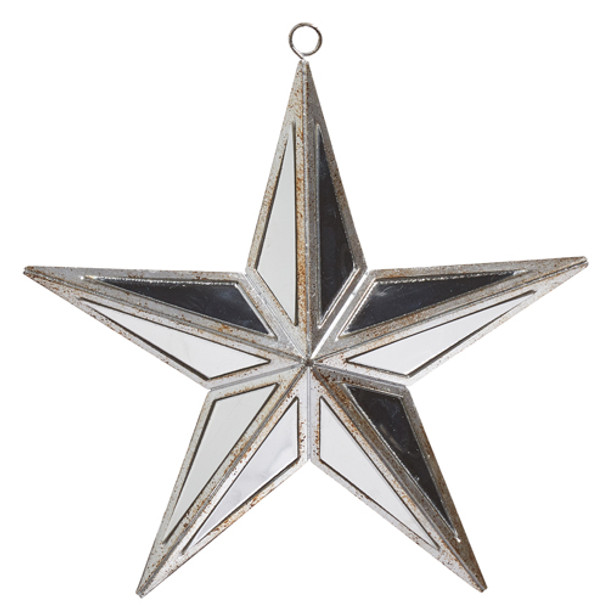 Raz 5.75", 12", or 15" Silver Mirrored Star Christmas Ornament  -2