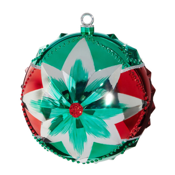 Raz 10" Vintage Inspired Star Ball Christmas Ornament 4432722 -2