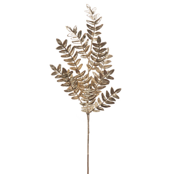 Raz 16" Gold Fern Leaf Christmas Tree Spray F4406639