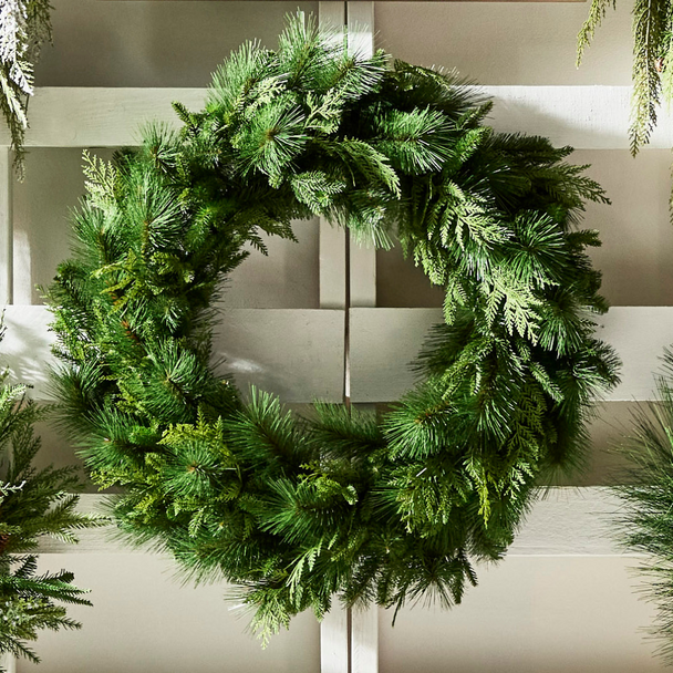 Raz 36" Real Feel Cedar and Pine Christmas Wreath W4424597