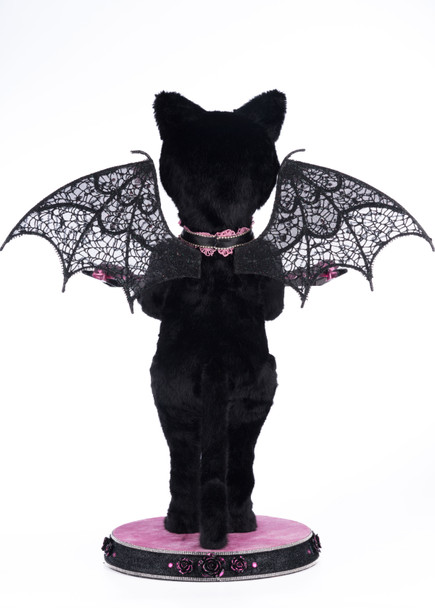 Katherine's Collection 7" Noir Cat-Bat Server Halloween Decoration 28-428139 -4