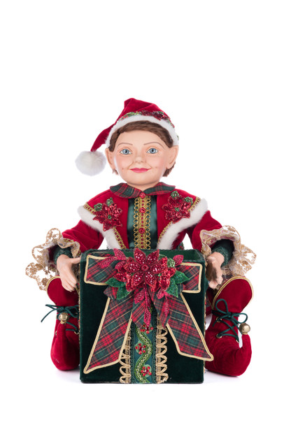 Katherine's Collection 14" Elf Holding Gift Candy Bowl Christmas Home Decor 28-428327