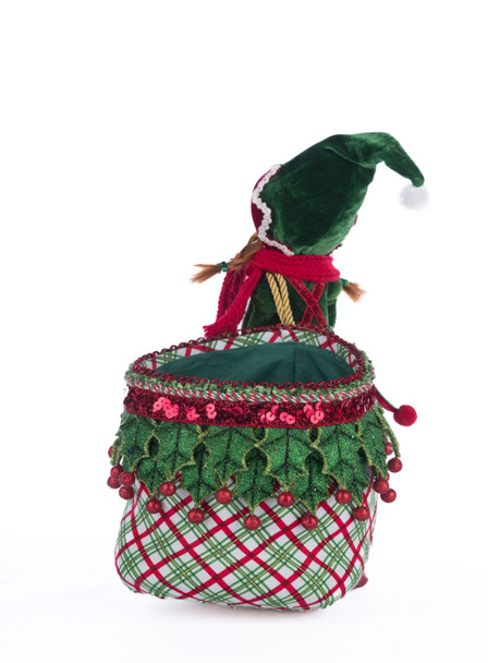 Katherine's Collection 12.5" Winter Snowdrop Elf With Bag Christmas Decoration 28-428412 -2