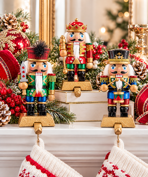 Kurt Adler 7.5" Nutcracker Christmas Stocking Holder C5969-10