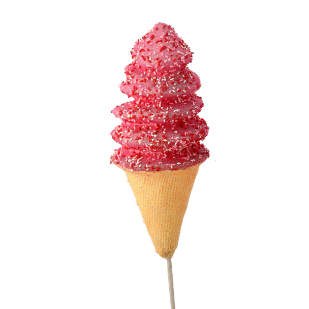 Regency 16" Red and Pink Ice Cream Cone with Sprinkles Christmas Tree Pick MTX73570