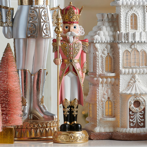 Raz 20" Lighted Pink Nutcracker Christmas Decoration 4501677