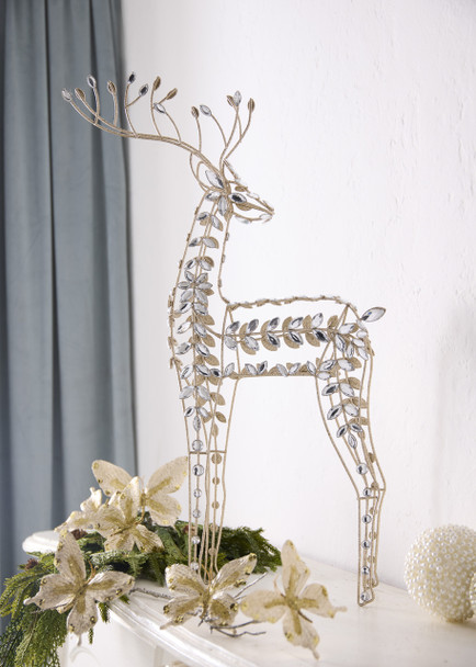 Raz 27" Jeweled Standing Deer Christmas Decoration 4513524