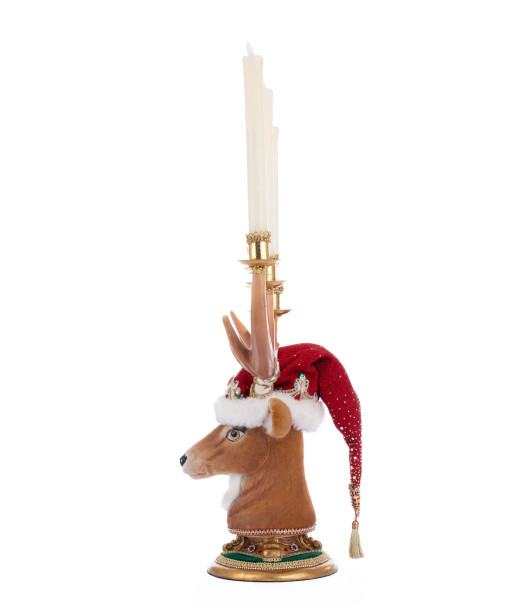 Katherine's Collection 26" Royal Christmas Ball Deer Head Candelabra Decoration 28-528814 -5