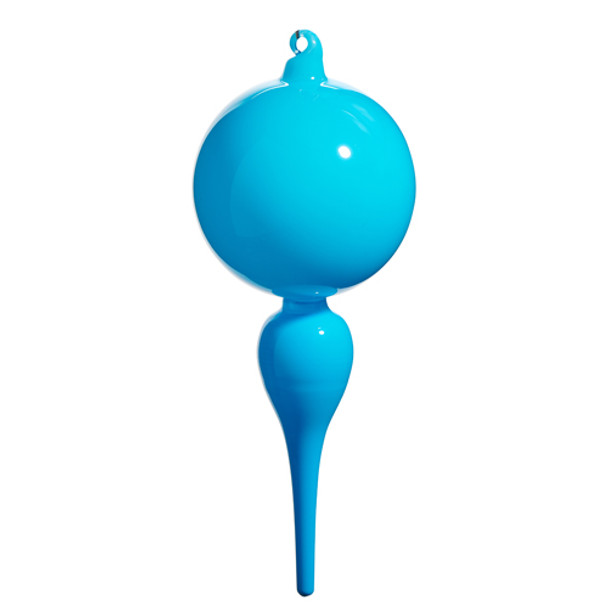 Raz 8" or 10" Bright Blue Finial Glass Christmas Ornament  -2