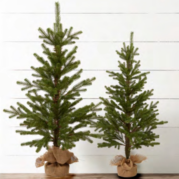 Raz 36" or 45" Real Feel Noble Fir Tree In Burlap Bag Christmas Tree 