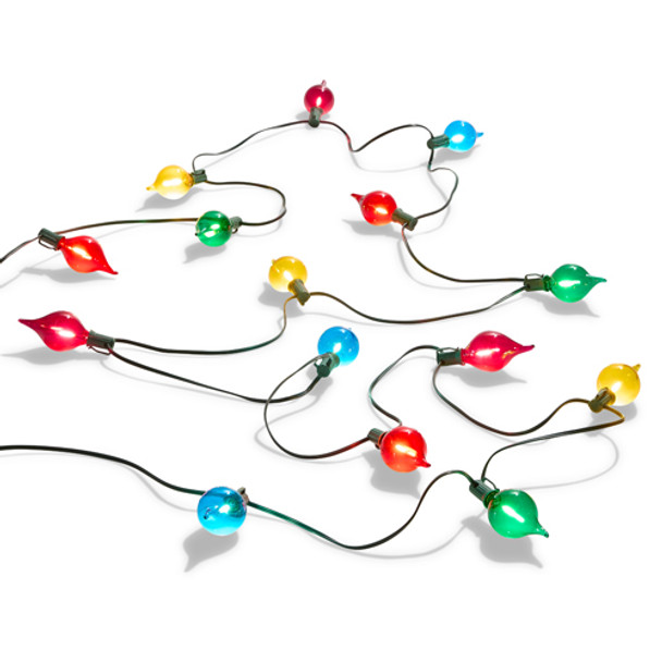 Raz 14' Shiny Kismet LED String Multicolor Christmas Lights on Green Wire L4537021