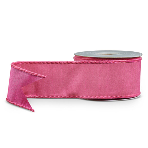 Raz 2.5" Pink Wired Christmas Ribbon R4527839 -2