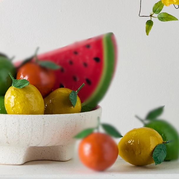 Raz 5" Bag of 4 Paper Mache Lemons Spring or Summer Decor 4611226