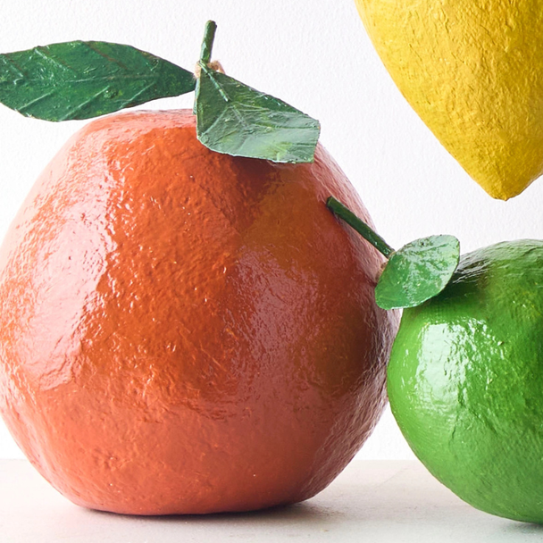 Raz 12" Paper Mache Orange Spring or Summer Decoration 4611233