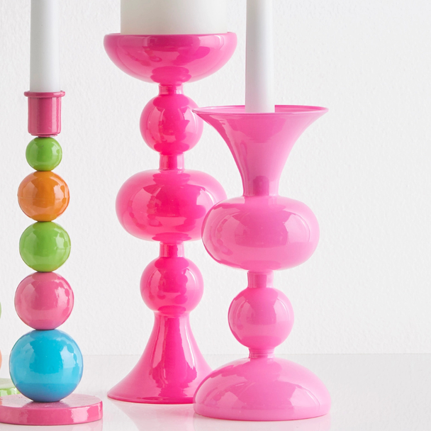 Raz 10" Shades of Pink Candle Holders Spring Decoration 4622866