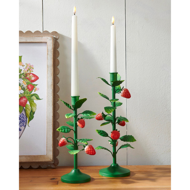 Raz 12.5" Strawberry Vine Candlesticks Summer Home Decor 4657217