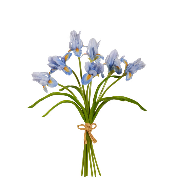 Raz 14" Real Touch Blue Iris Bundle Spring Decoration F4602038