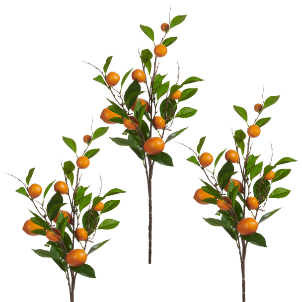 Raz 36" Set of 3 Orange Spray Summer Floral Decor F4602249