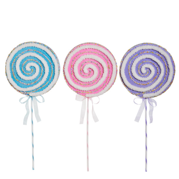 Raz Set of 3 27" Sprinkle Lollipop Stem Easter Decoration F4616078 -2