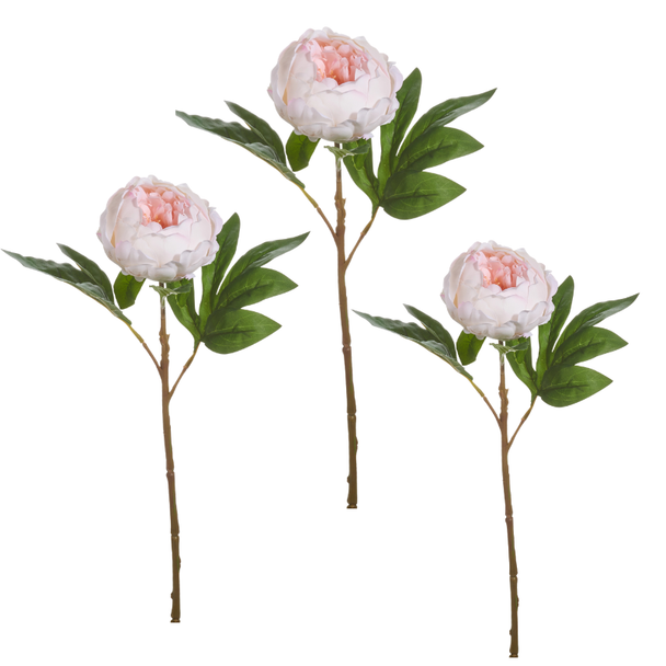 Raz Set of 3 23" Real Touch Pink Peony Stem Spring or Summer Decor F4624575